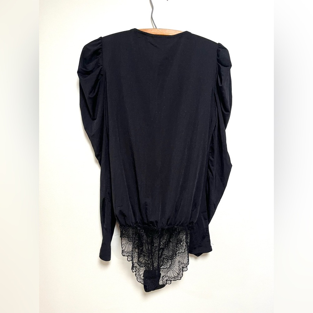 Easel Puff Sleeve Shimmer Bodysuit size Small NWT - Picture 7 of 7